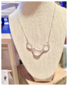 Triple Genuine Sea Glass Necklace