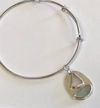 Load image into Gallery viewer, Sea glass sailboat adjustable charm bracelet