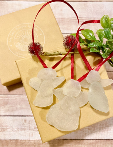 Sea Glass Angel Ornaments