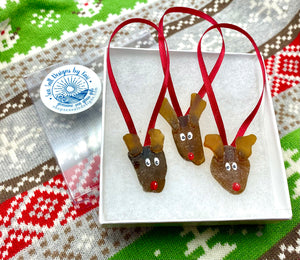 Reindeer Ornaments, Set of 3